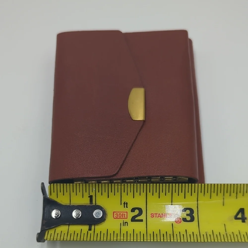 Vintage Prince Men's Gardner Key Case Brown Leather 3 inch Top Grain Cowhide 14
